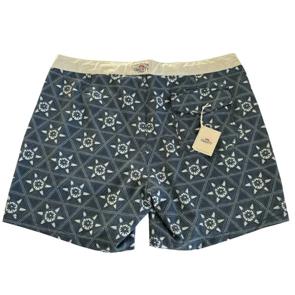 Faherty Biarritz Relaxed Fit Board Shorts Swim Trunks Men’s Size 36